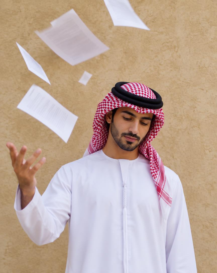 Business owner tossing away paperwork